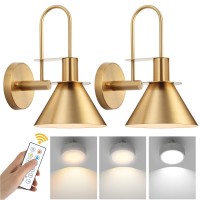 Novantl Battery Operated Wall Sconce Wireless Battery Operated Wall Lights Gold Wall Sconces Set Of Two Battery Operated Wall