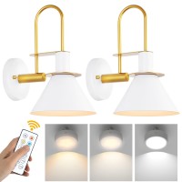 Novantl Battery Operated Wall Sconce Wireless Battery Operated Wall Lights White Wall Sconces Set Of Two Battery Operated Rem