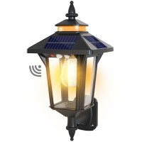 Solar Powered Wall Lantern Lights Outdoor With 3 Modes Motion Sensor Solar Wall Light Waterproof Dusk To Dawn Led Exterior Fro