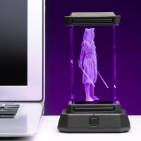 Paladone Ahsoka Tano Holographic Light 3D Laseretched Crystal Model Of Ahsoka Tano From The Mandalorian 12Cm 47 Tall Star