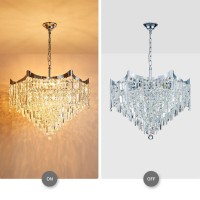 Anjiadengshi Large Crystal Chandelier K9 Crystal Lighting Chandelier For Living Room 9 E12 Bulbs High 217 In X Diameter 252 In