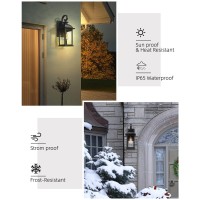 Femila Outdoor Wall Sconce, 21 Inch Large Exterior Wall Light Fixtures, Anti-Rust Waterproof Outdoor Wall Lantern Porch Lights For Entryway, Patio, Garage, Doorway, Matte Black, 4Fd54B2 Bk