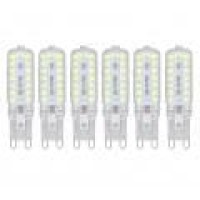 Topincn G9 Led Light Bulb (6 Pack), 7W Dimmable 360 Degrees Illumination Replacement Halogen Bulbs Chandelier Light Bulb For Wall Sconce Desk Lamp Chandelier Lighting (White Light 110-140V)