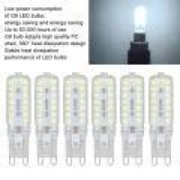 Topincn G9 Led Light Bulb (6 Pack), 7W Dimmable 360 Degrees Illumination Replacement Halogen Bulbs Chandelier Light Bulb For Wall Sconce Desk Lamp Chandelier Lighting (White Light 110-140V)