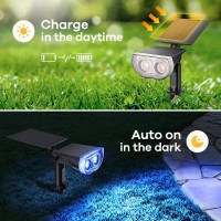 Linkind Rgb Solar Spot Lights Outdoor Solar Lights Outdoor Waterproof Ip67 Color Changing Solar Spotlights For Yard Landscape