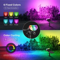 Linkind Rgb Solar Spot Lights Outdoor Solar Lights Outdoor Waterproof Ip67 Color Changing Solar Spotlights For Yard Landscape