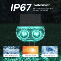 Color Changing Solar Lights Outdoor Waterproof Ip67 Adjustable Panel Solar Spotlights For Yard Landscape Garden 6 Packmulti