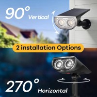 Linkind Solar Spotlights Outdoor, Starrays 2-In-1 Solar Outdoor Lights, Ip67 Waterproof Solar Spot Lights-Efficient And Durable Outdoor Lighting For Gardens And Pathway, Auto On/Off, 2 Pack Daylight