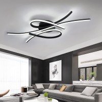 Modern Led Ceiling Light, Living Room Lights, Dimmable Bedroom Ceiling Light With Remote Control, Creative Metal Ceiling Lamp, Indoor Ceiling Lighting For Living Room, Office, Kitchen,