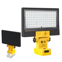 Cordless Led Work Lights For Dewalt 18V/20V Battery,48W 5760 Lumens Battery Powered Portable Flood Lights For Emergencies, Camping, Outdoor Job Site Work Light