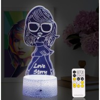 Qhy Birthday Gifts For Girls Cute Girl Night Light Decoration For Room Table Lamp For Music Party Suppliesnight Light With 1