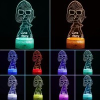 Qhy Birthday Gifts For Girls Cute Girl Night Light Decoration For Room Table Lamp For Music Party Suppliesnight Light With 1