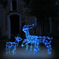 Vidaxl 3 Piece Christmas Light Display Reindeers 229 Leds