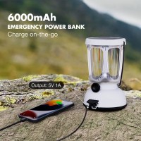 Mesqool Led Camping Lantern Rechargeable Battery Operated 650Lm Portable Solar Lantern Hand Crank Electric Emergency Lantern D