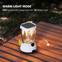 Mesqool Led Camping Lantern Rechargeable Battery Operated 650Lm Portable Solar Lantern Hand Crank Electric Emergency Lantern D