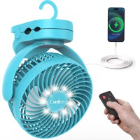 Camping Fan With Remote Control 65Hrs 12000Mah Rechargeable Fan 3 Speeds Timing Battery Powered Fan Tent Fan For Camping