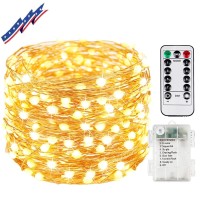 33Ft 100 Led Fairy Lights Plug In, Waterproof String Lights Outdoor 8 Modes Christmas Lights Bedroom Decor, Twinkle Lights For Girl'S Room Garden Christmas Decorations (Warm White)