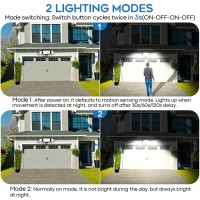 Led Motion Sensor Outdoor Lights Security Lights,35W 3500Lm Flood Lights Outdoor Motion Sensor Lights,6000K,Ip65 Waterproof,3 Head Motion Detection Outdoor Lights For Yard Garage Porch-Black