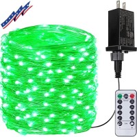 66Ft 200 Led Fairy Lights Plug In, Waterproof String Lights Outdoor 8 Modes Christmas Lights Bedroom Decor, Twinkle Lights For Girl'S Room Garden St. Patrick'S Day Christmas Decorations (Green)