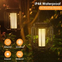 Mlambert Solar Lantern Outdoor Waterproof Hanging Solar Lights With Crystal Shining Effect Decorative Light With Hook For Gard