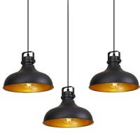 Alaislyc Black Farmhouse Pendant Lights Matte Pendant Lighting For Kitchen Island Industrial Adjustable Height Vintage Dome Hang