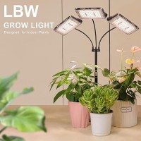 Lbw Plant Grow Light Full Spectrum Trihead Desk Plant Light For Indoor Plants Growing Lamp With 3H6H12H Timer 6Level Brig