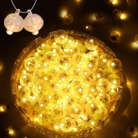 Zgwj 100Pcs Mini Led Lights Led Balloons Light Up Balloons For Party Decorations Neon Party Lights For Paper Lantern Easter Egg