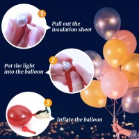 Zgwj 100Pcs Mini Led Lights Led Balloons Light Up Balloons For Party Decorations Neon Party Lights For Paper Lantern Easter Egg