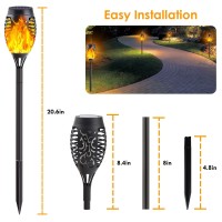 12Pack Orange Solar Halloween Lights Outdoor For Halloween Decorations With Flickering Flame Upgraded Super Bright Waterproo