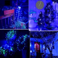 4-Pack 33Ft 100 Led Fairy Lights Battery Operated With Remote & Timer, Fairy Christmas String Lights For Bedroom Decor, Waterproof 8 Modes Twinkle Lights For Room Garden Party Wedding (Blue)