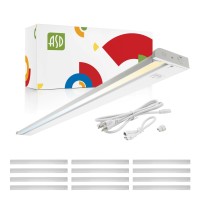 Asd Swivel Led Under Cabinet Lighting 48 Inch 24W Hardwired Or Plugin 2700K3000K4000K Hilow Switch Rotatable Lens Dimma