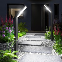 Roshwey Solar Pathway Lights Outdoor Solar Lights Outdoor Waterproof Solar Garden Lights For Patio Backyard Walkway Yard Lawn