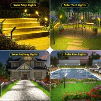 Roshwey Solar Pathway Lights Outdoor Solar Lights Outdoor Waterproof Solar Garden Lights For Patio Backyard Walkway Yard Lawn