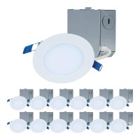 Halo Hlbe 4 Inch Canless Ultrathin Recessed Lighting Led Wafer Light For Ceiling And Shower 12 Pack 3000K Bright White 740 L