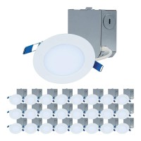 Halo Hlbe 4 Inch Canless Ultrathin Recessed Lighting Led Wafer Light For Ceiling And Shower 24 Pack 3000K Bright White 740 L