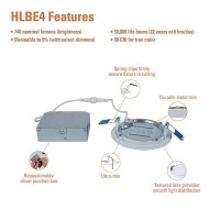 Halo Hlbe 4 Inch Canless Ultrathin Recessed Lighting Led Wafer Light For Ceiling And Shower 24 Pack 3000K Bright White 740 L