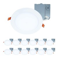 Halo Hlbe 6 Inch Canless Ultrathin Recessed Lighting Led Wafer Light For Ceiling And Shower 12 Pack 3000K Bright White 1025