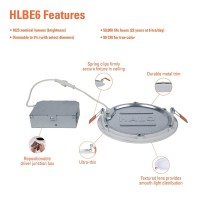 Halo Hlbe 6 Inch Canless Ultrathin Recessed Lighting Led Wafer Light For Ceiling And Shower 12 Pack 3000K Bright White 1025