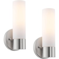 Kira Home Sol 10 Modern Wall Sconce With Frosted Glass Shade For Bathroomvanity Cool Brass Finish 2Pack