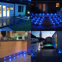 Long Life Lamp Company Ip68 Outdoor Led Decking Lights 30Mm Round Blue 10 Kit Dec10Bl