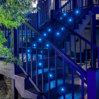 Long Life Lamp Company Ip68 Outdoor Led Decking Lights 30Mm Round Blue 10 Kit Dec10Bl