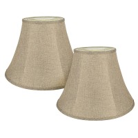 Aspen Creative 380012 Transitional Bell Shaped Collapsible Spider Construction Lamp Shade In Natural 9 Top X 18 Bottom X