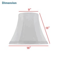 Aspen Creative 380012 Transitional Bell Shaped Collapsible Spider Construction Lamp Shade In Natural 9 Top X 18 Bottom X