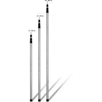 Normani Telescopic Pole Support Pole Made Of Aluminium In Different Lengths From 76 Cm To 300 Cm - 3 Segments For Tent, Tarp, Awning Or Tarpaulin, Colour 4 Pieces, Size 76 - 180 Cm