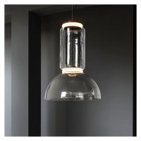 Jemita Nordic Glass Shade Led Pendant Lamps Black Minimalist Decor For Living Table Dining Room Chandelier Home Design Lighting Fixture ( Color : C Type 3 , Size : Cold White )