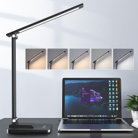 Mubarek Desk Lamp 15 Modes Led Desk Light 500 Lumen Led Lamp Dimmable Led Table Lamp Desk Lamps Office Accessories Adjustablefo