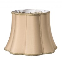 High Quality Fabric Lamp Shade Includes Brass Metallic Finish Washer Washer fitter sits on top of the harp Intended for use with customers own finial Shade measures 85 top diameter x 12 bottom diameter x 8 slant height Softback lampshade with vertical pip