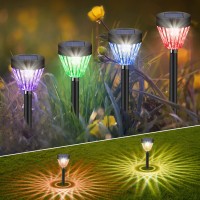 Ridalux Solar Pathway Lights 12 Pack,Solar Lights Outdoor Waterproof Garden Lights Auto On/Off Led Solar Outdoor Lights Solar Powered Landscape Lighting For Yard Patio Walkway Driveway