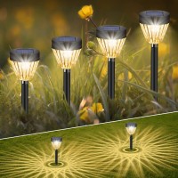 Ridalux Solar Pathway Lights 12 Pack Solar Lights Outdoor Waterproof Garden Lights Auto Onoff Led Solar Outdoor Lights Solar Po