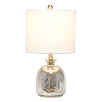 Elegant Designs Lt3335Mur Textured Glass Table Lamp Mercury Pack Of 4